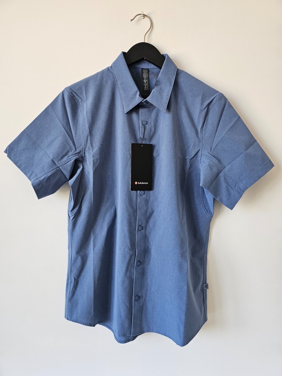 NWT LULULEMON WSDN Washed Denim Blue Airing Easy SS Button Shirt