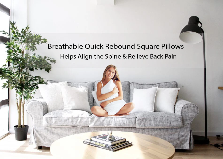 Paquete de 4, 2 insertos de relleno interior almohadilla de cojín de fibra hueca cojines llenos profundos - Imagen 4 de 4