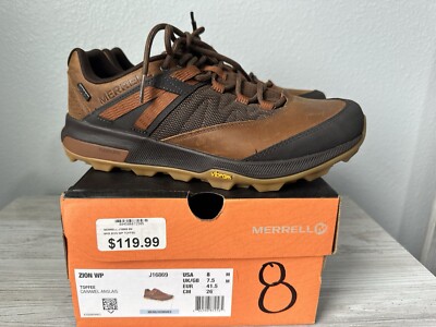 Merrell Zion WP size 8 Toffee Waterproof Hiking 