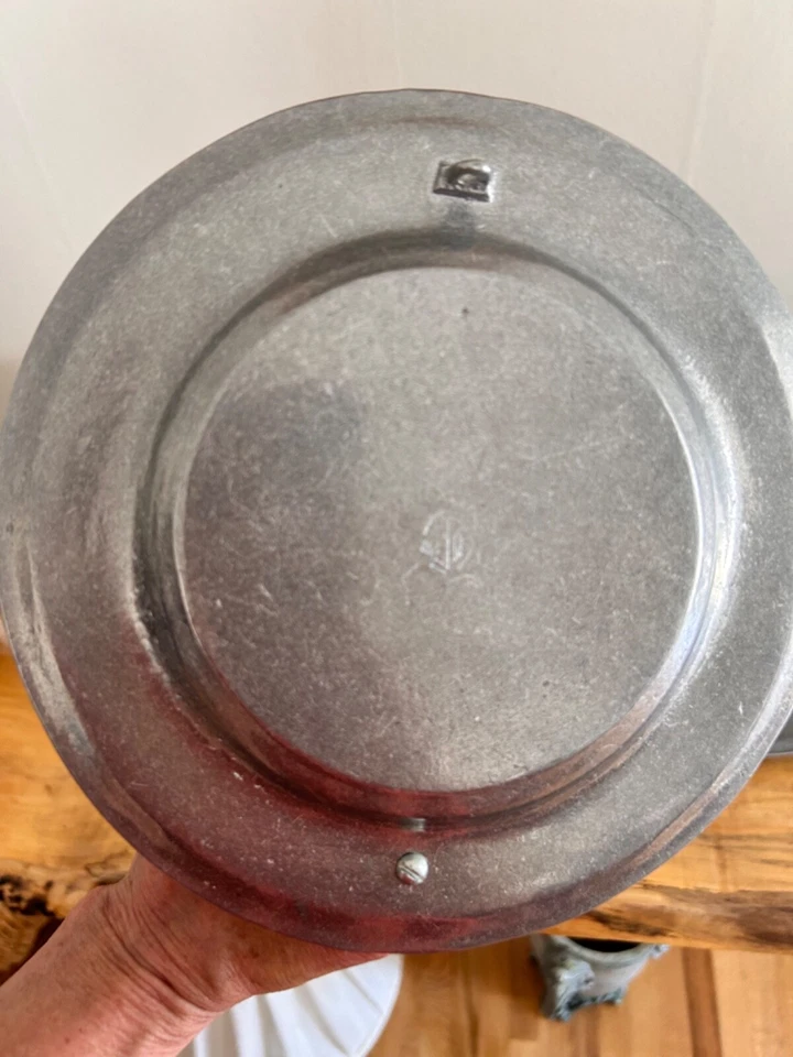 2 Apliques de Pared Vela de Peltre Primitivo Estilo Williamsburg Colonial Reflector 8" Foto 4 de 4