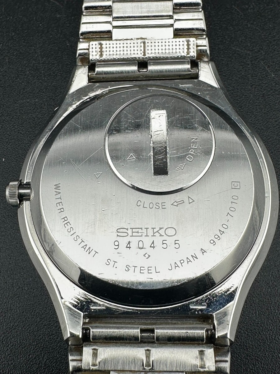 1979 Seiko Grand Quartz Men's Black Dial Stainless Steel
