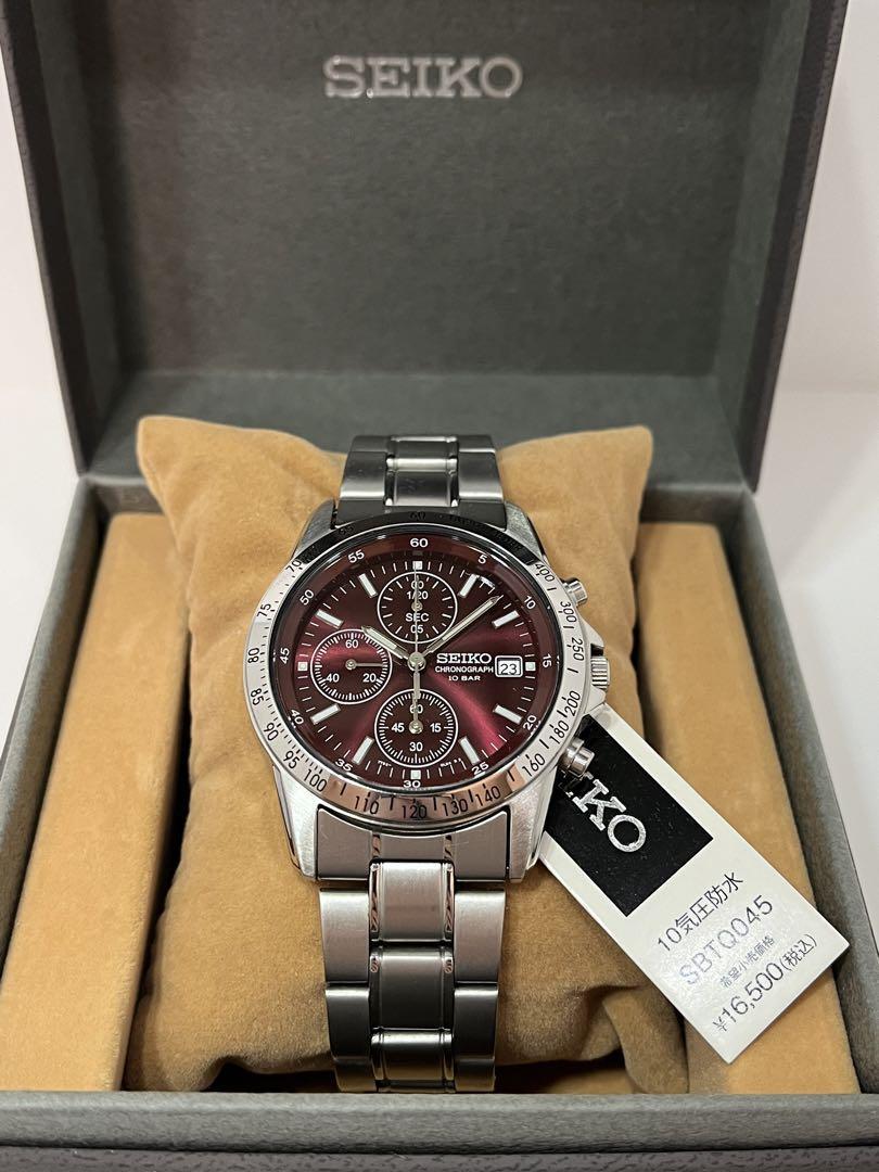 SEIKO SPIRIT SBTQ045 Chronograph Men's Watch Red Limited Model