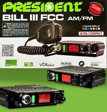 President Bill III FCC AM/FM Ultra-Compact with P Channels, NRC, CB Radio