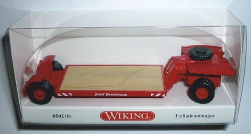 Wiking 050208 2-achs Tiefladeanhänger 1956 - 1973 Rosenkranz 1:87 Spur H0