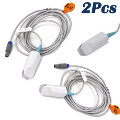 2Pcs Adult Finger Clip SpO2 Sensor Apply to CONTEC CMS7000 Pulse Oximeter Cable