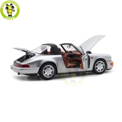 1/18 Norev 187342 Porsche 911 964 Carrera 4 Targa 1990 Silver Diecast Model Car - Picture 12 of 20