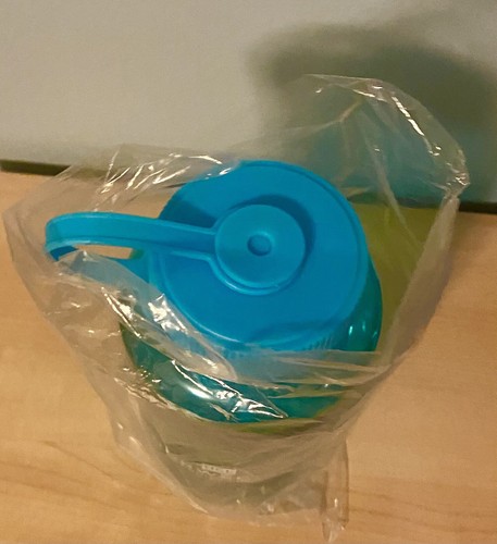 Norwegian Cruise Line Hard Plastic Blue 8.5” Travel Bottle with Lid - Picture 3 of 5