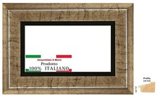 Cornice in legno Argento con rigo nero per foto,stampe,diplomi. Spessore cm 4,5