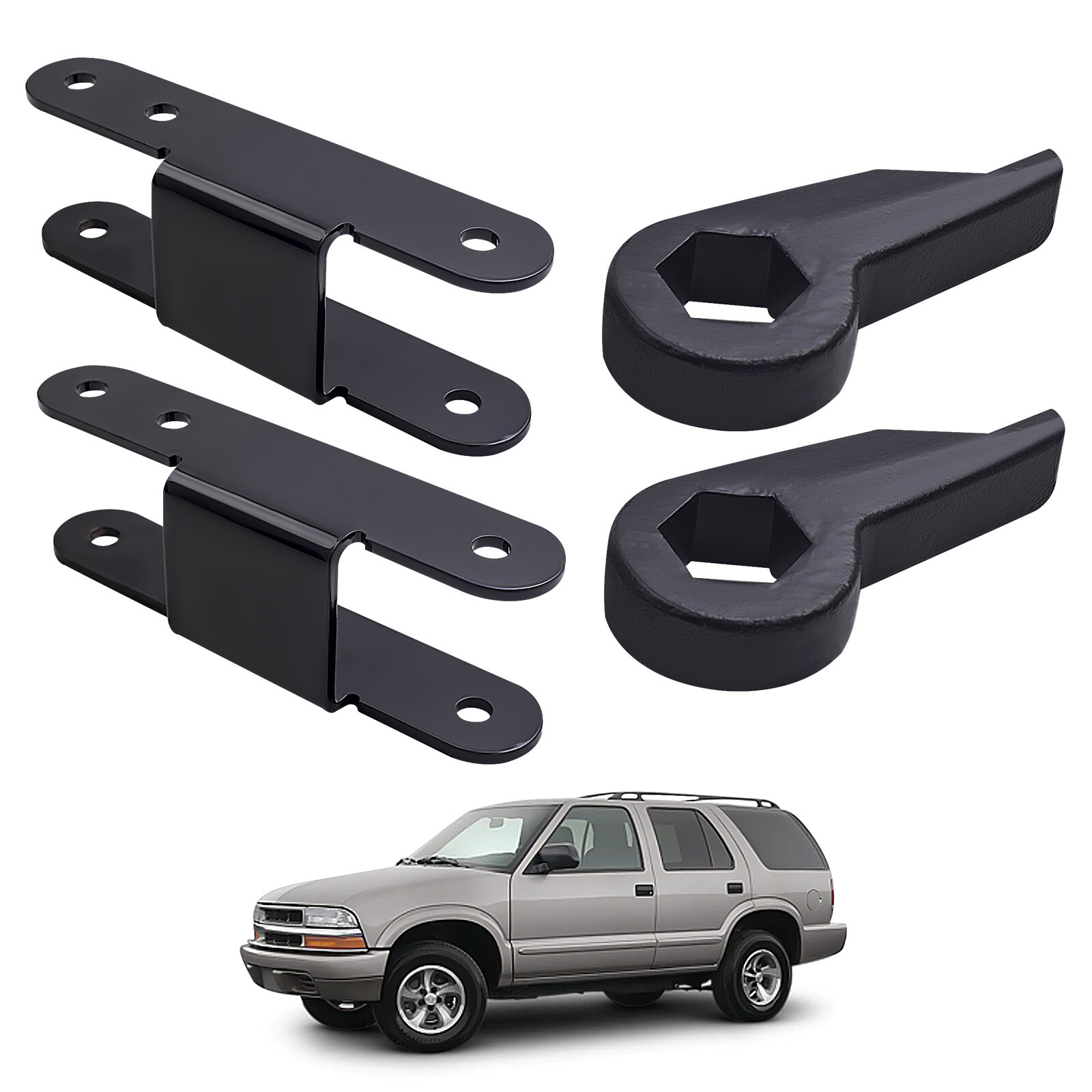 Lift Kit 3'' Torsion Keys Rear Shackles for Chevy S10 Blazer 82-04 for GMC S15