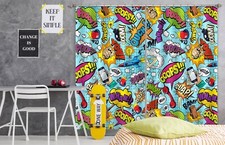 3D Doodle Rocket Letters ZHUA329 Photo Curtain Window Blockout Fabric Amy 2023