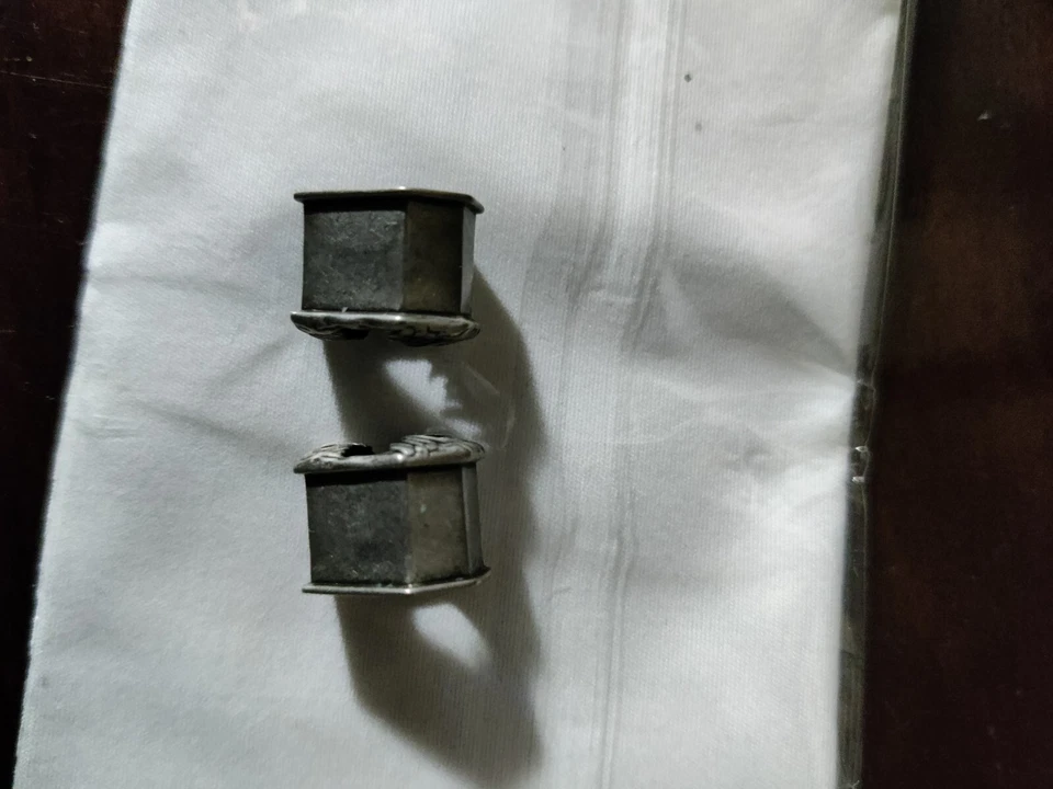 Akak Jewelry 12mm S925 Silver coffin shaped venomous maw ear plugs - Immagine 2 di 3