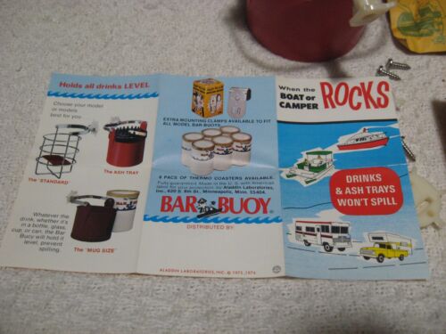 Vintage 70er 1974 BAR BOOY Boot/Camper/Trailer wind- & auslaufsichere Aschenbecher Posten - Bild 8 von 14