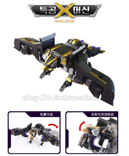 MINIFORCE X RAY Ranger Hawk Mecha Vehicle Transforming Robot Machine Car 7" Toys - Picture 6 of 10