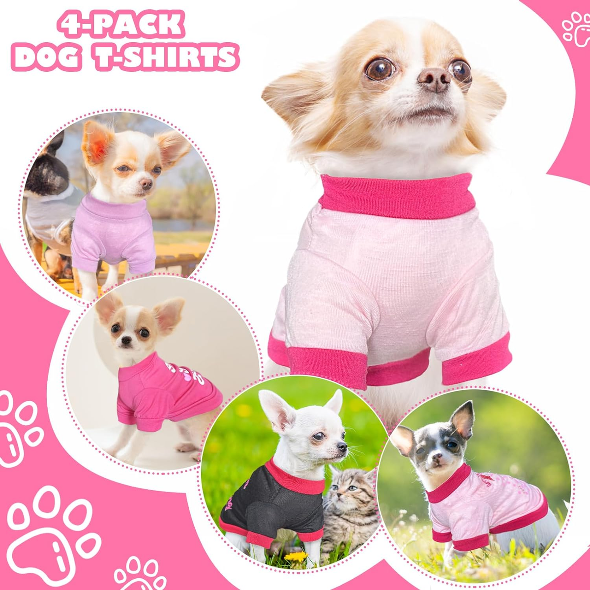 Ranphy Floral Sleeveless Dog Shirt With Leash Ring - Cute Summer Vest For Small Dogs