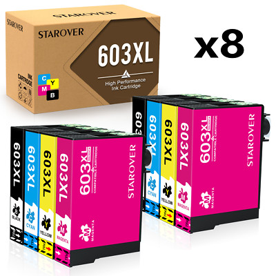 8x Druckerpatronen für 603XL XP-2100 XP-3100 XP-4100 WF-2820 WF-2830 WF-2840 DWF