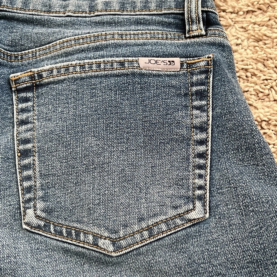 Pantalones cortos Joes Jean tiro medio con puños recortados para mujer 26 azul elástico Joe’s Denim Foto 3 de 4