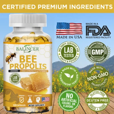 BALINCER Propoli 2000mg Alta Resistenza e Potenza Promuove la Salute Immunitaria