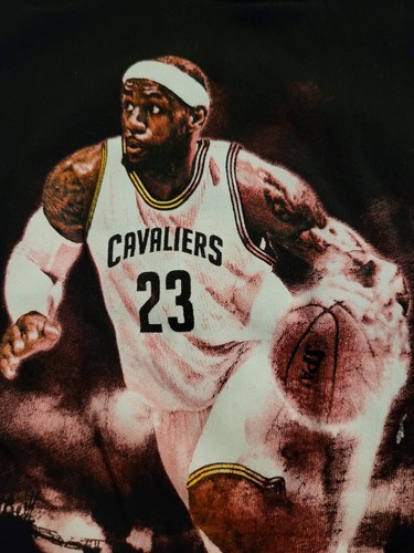 LeBron James Adidas Boy's Go-To Tee Shirt Black Size Small 8 Cleveland Cavaliers - Picture 4 of 5