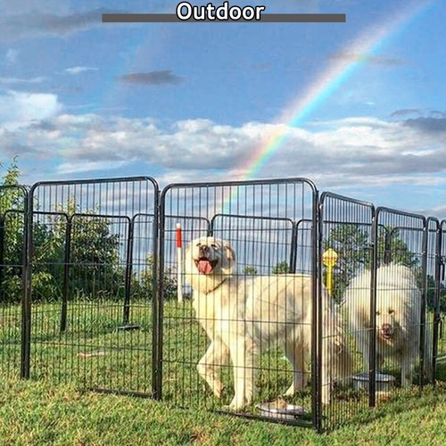 Pet Playpen 8 Panel Heavy Duty Pet Cat Puppy Exercise Pen Dog Fence Crate Kennel - Picture 5 of 7