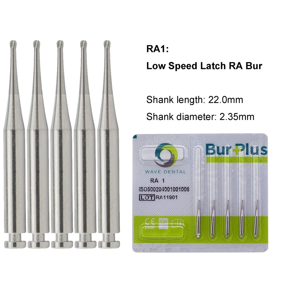 WAVE Dental Round Latch Carbide Bur RA 1 2 3 4 5 6 7 8 Midwest LA For Slow Speed - Image 2 of 4