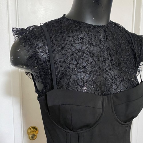 Zara Lace Peplum Twofer Bustier in Black Size Small NEW - Picture 3 of 6