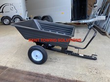 NEW ATV Quad Trailer Manual Tip 225kg Capacity Mowers Tractors Barrow Pneumatic✅