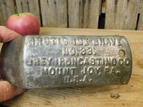 Antique Primitive 1890's Iron ICE SHAVER - Winter Decor - Picture 2 of 5