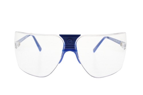 VTG JORDACHE WRAP SUNGLASSES BLUE FRAMES LEATHER RARE NEW  display picture 3