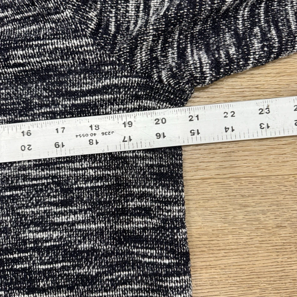 Suéter Daisy Fuentes Mujer Grande Cuello Simulado Negro Blanco Manga Larga Camisa Foto 4 de 4