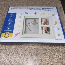 Bubzi Charming Baby Clay Handprint Footprint Keepsake Kit -NEW/SEALED w/ frame