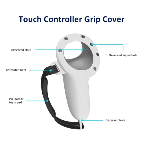2pcs Skin-Friendly Silicone Case For Meta Quest 3 Gamepad VR Gaming Accessories