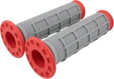 Renthal Dual Compound Grips Half Waffle Grey Red Quad ATV Grips