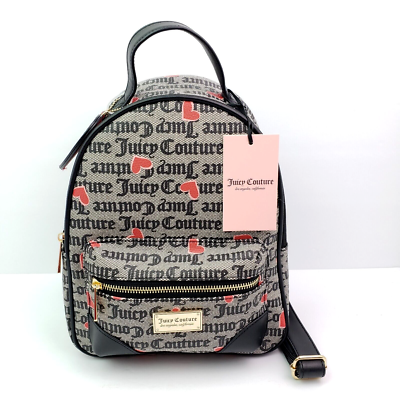 JUICY COUTURE CROSS MY HEART BEIGE BLACK GOTHIC BACKPACK BAG PURSE Juicy Couture | Bags | Juicy Couture Cross My Heart Beige  main image 4