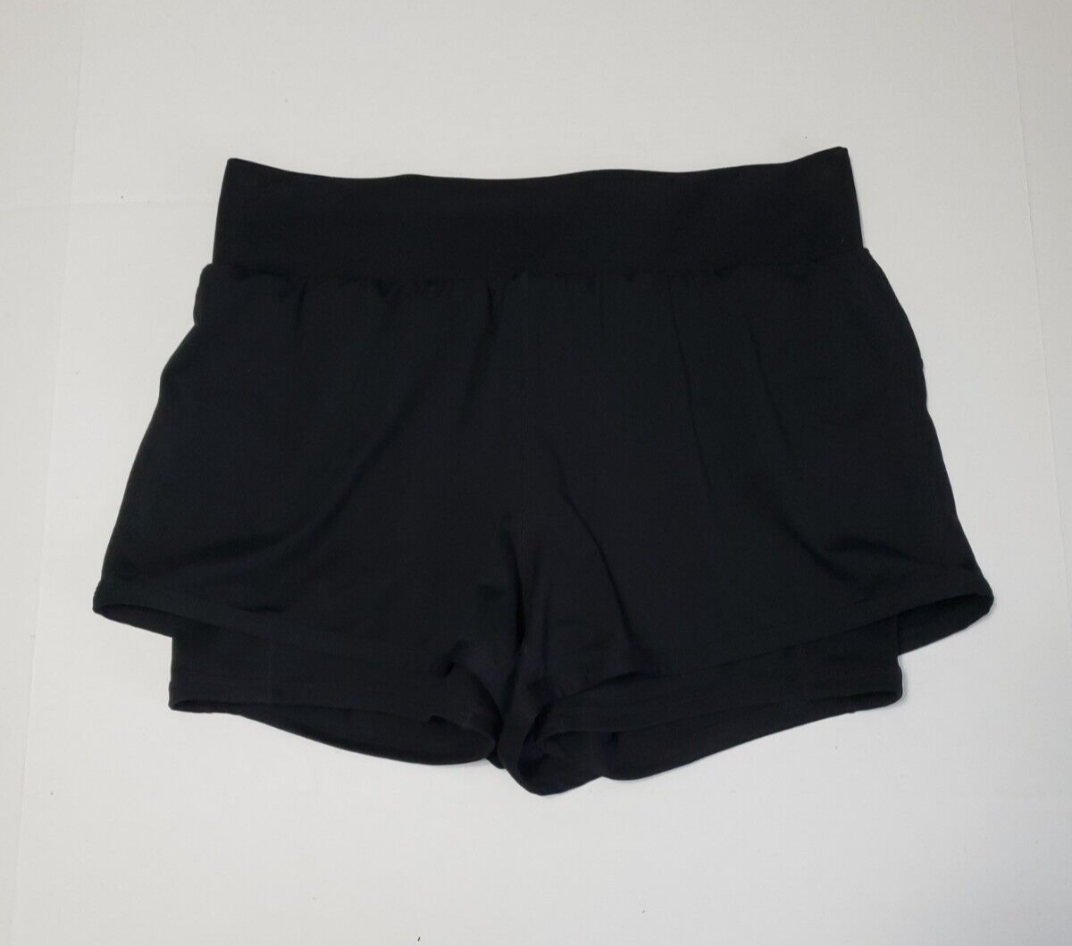 Fabletics Olesia Women's L Black Double Layered Compression Shorts