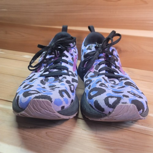 Brooks Shoes Womens 9 Revel 5 Run Wild Purple Electric Cheetah Running Athletic - Picture 2 of 11