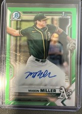 2021 Bowman Draft Mason Miller #BD-85 Green /99 (RC) 1st Bowman Auto