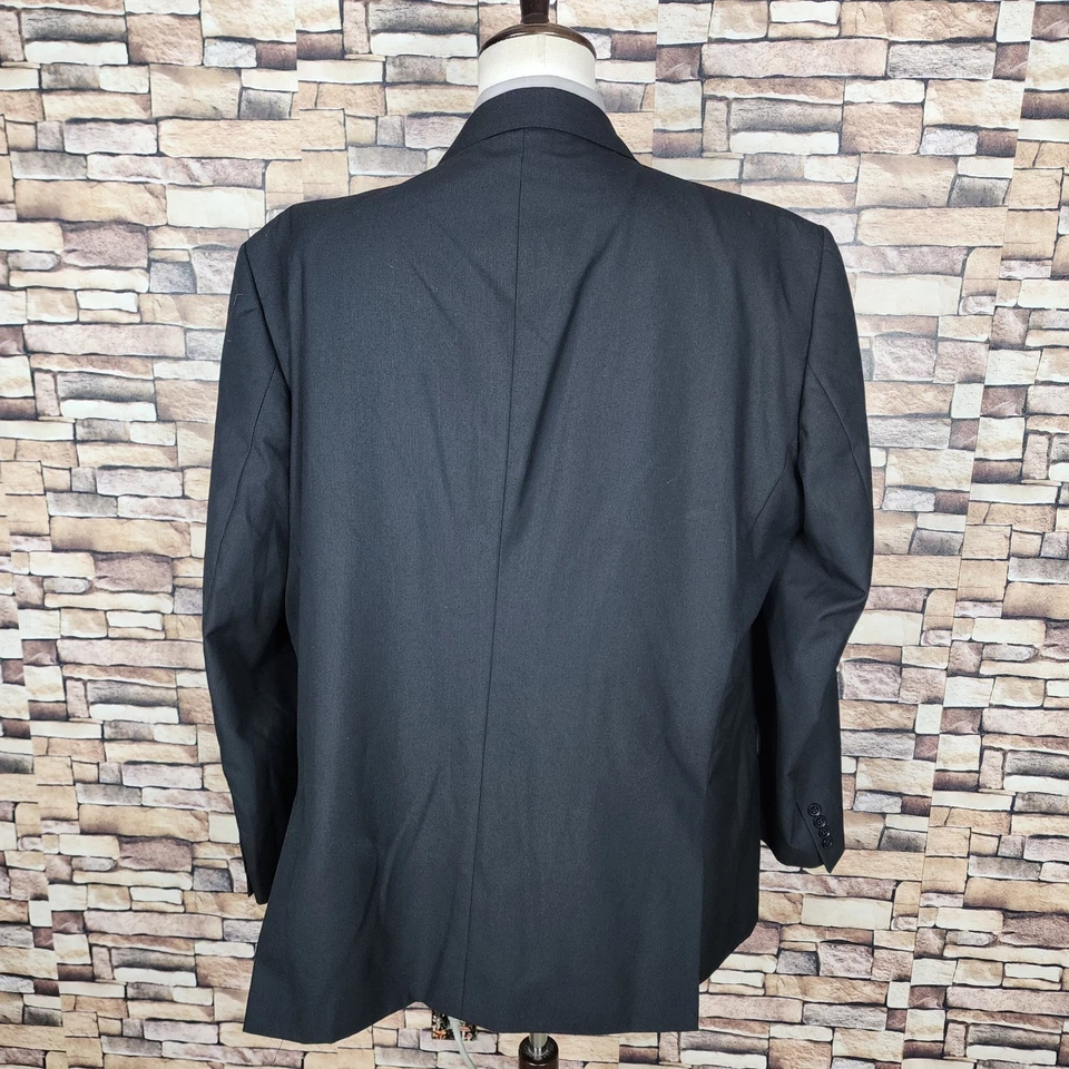 Alexander Julian Jacket Blazer Mens 54L Charcoal Check Double Vented - Image 3 of 4