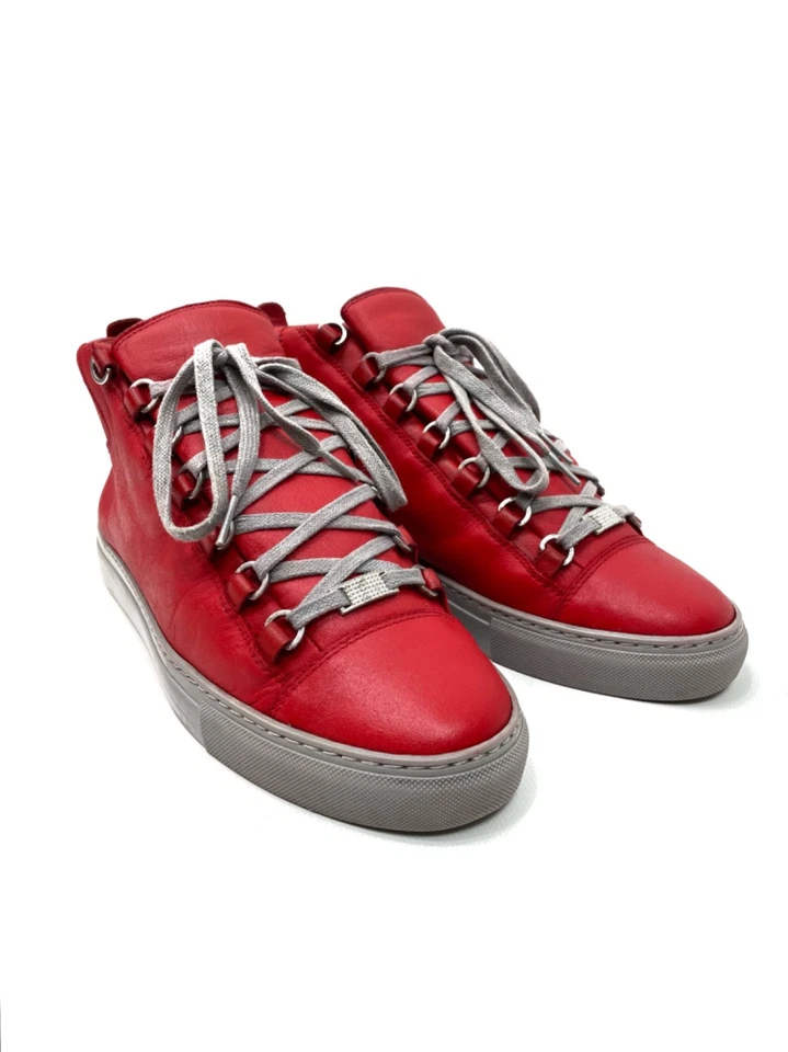 Zapatillas Balenciaga Arena High Top Cuero Rojo, Talla 41 Foto 2 de 4