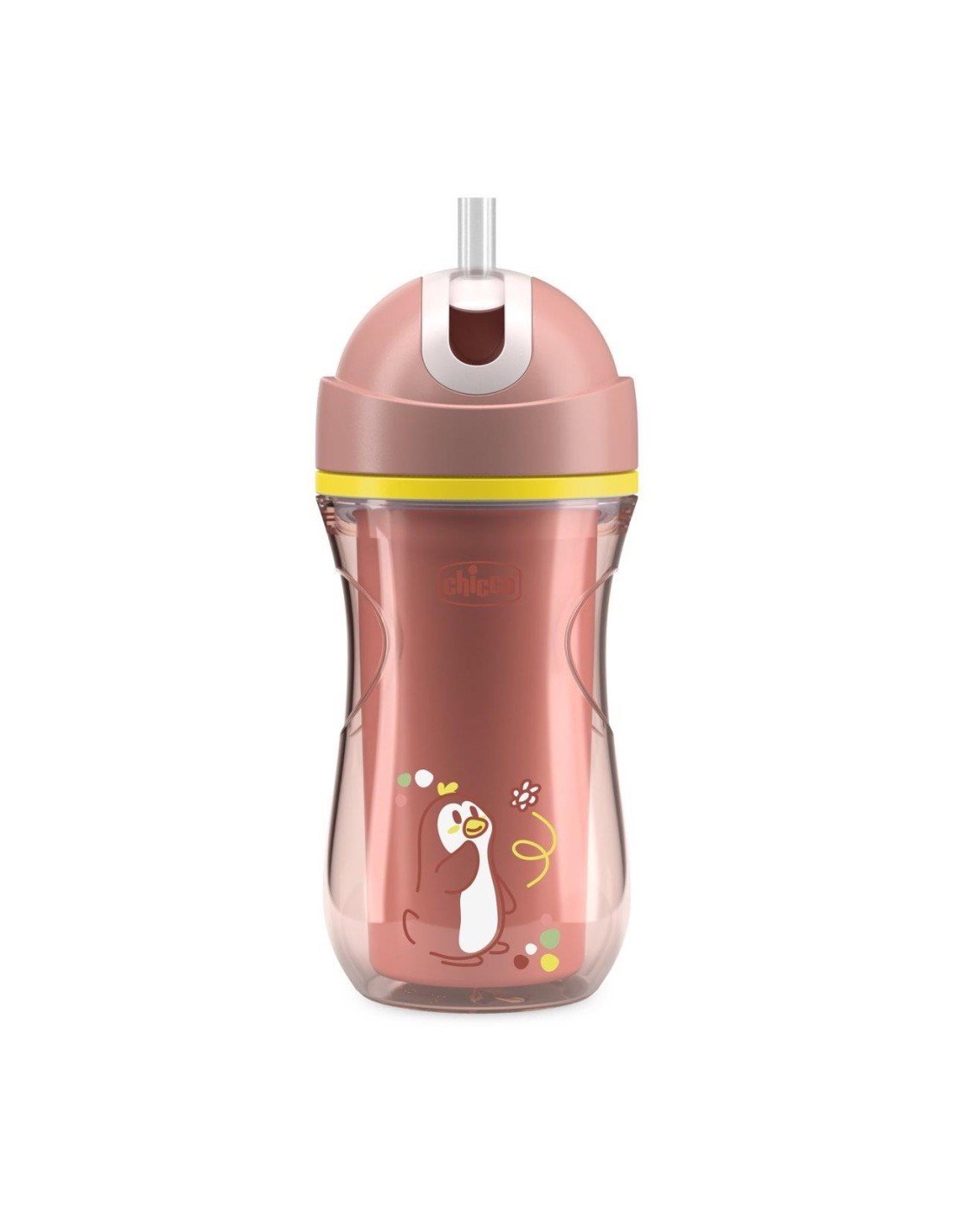 Chicco Sport Cup - Bottiglia Isolante con Cannuccia 14m+ Colore Rosa 266 ml - Immagine 2