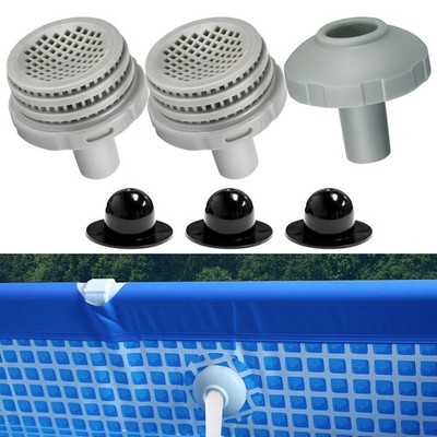 25022E Schwimmbäder Wasserstrahl Anschluss Kits mit Auslauf Sieb Gitter Teile