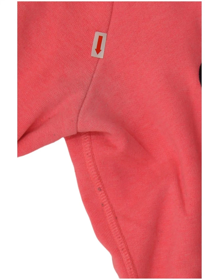 Sudadera con capucha gráfica SUPERDRY para mujer Reino Unido 16 grande rosa algodón AM37 Foto 3 de 4