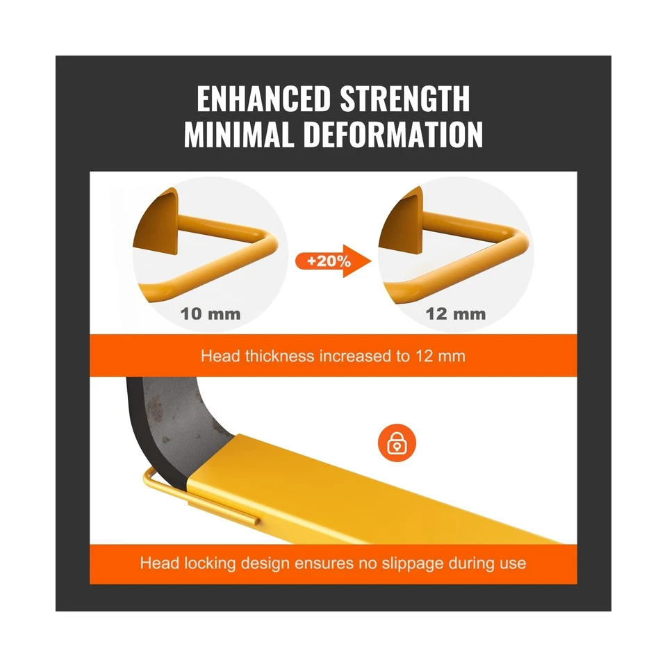 Extensiones de carretilla elevadora BestEquip, extensiones de horquilla de 96 pulgadas de 5,5 pulgadas de ancho, pesadas... Foto 4 de 4