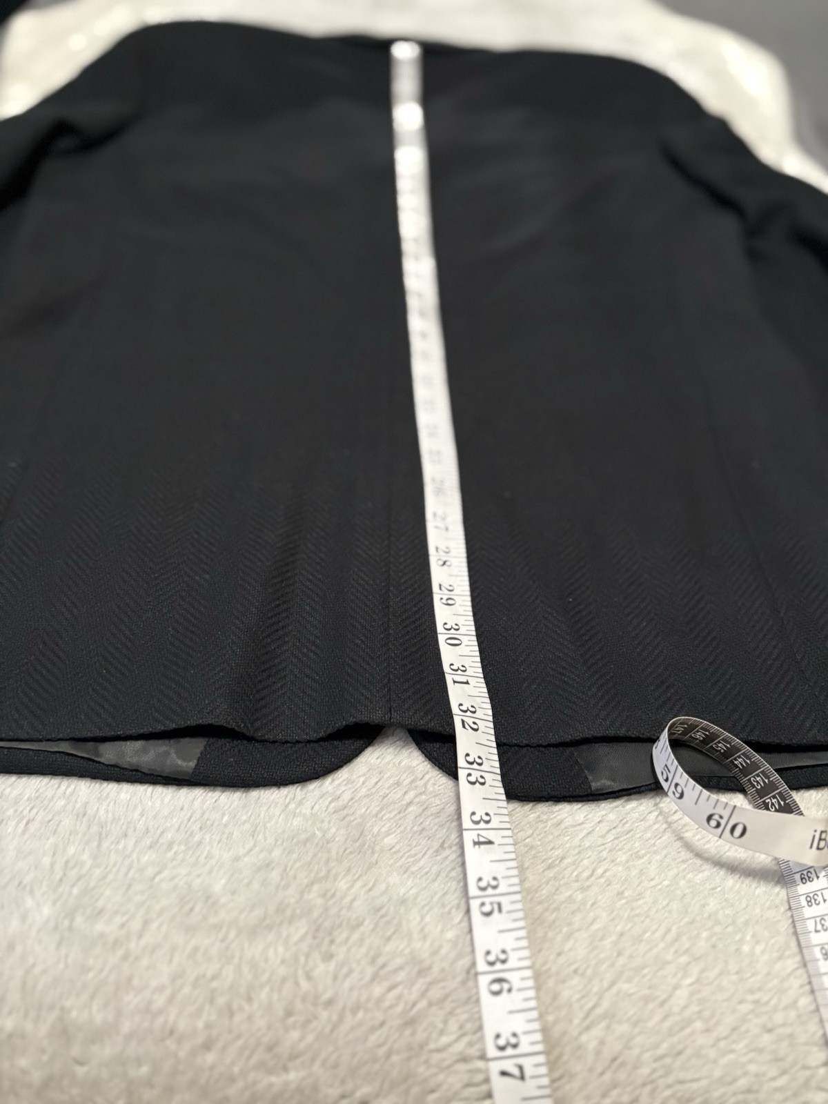 Hugo Boss Blazer Mens 42L Black Wool 4-Button Sport Coat Jacket Herringbone thumbnail 5