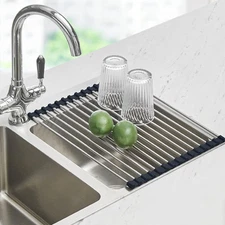 Roll up Dish Drying Rack over the Sink for Kitchen Sink Drying Rack Folding Dish