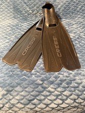 NEW Cressi Rondinella Snorkel Fins - Full Foot, Black/Black, Size 6.5-7.5