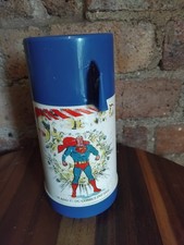superman flask 1971 aladdin dc comics well used made in hartlepool uk