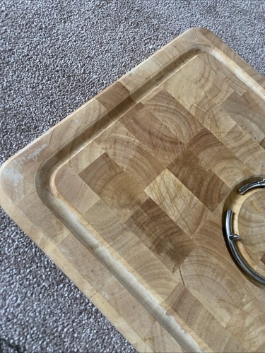 Wood Carving Board with Reversible Spike Ring 18Inches / 13inches - Picture 2 of 8