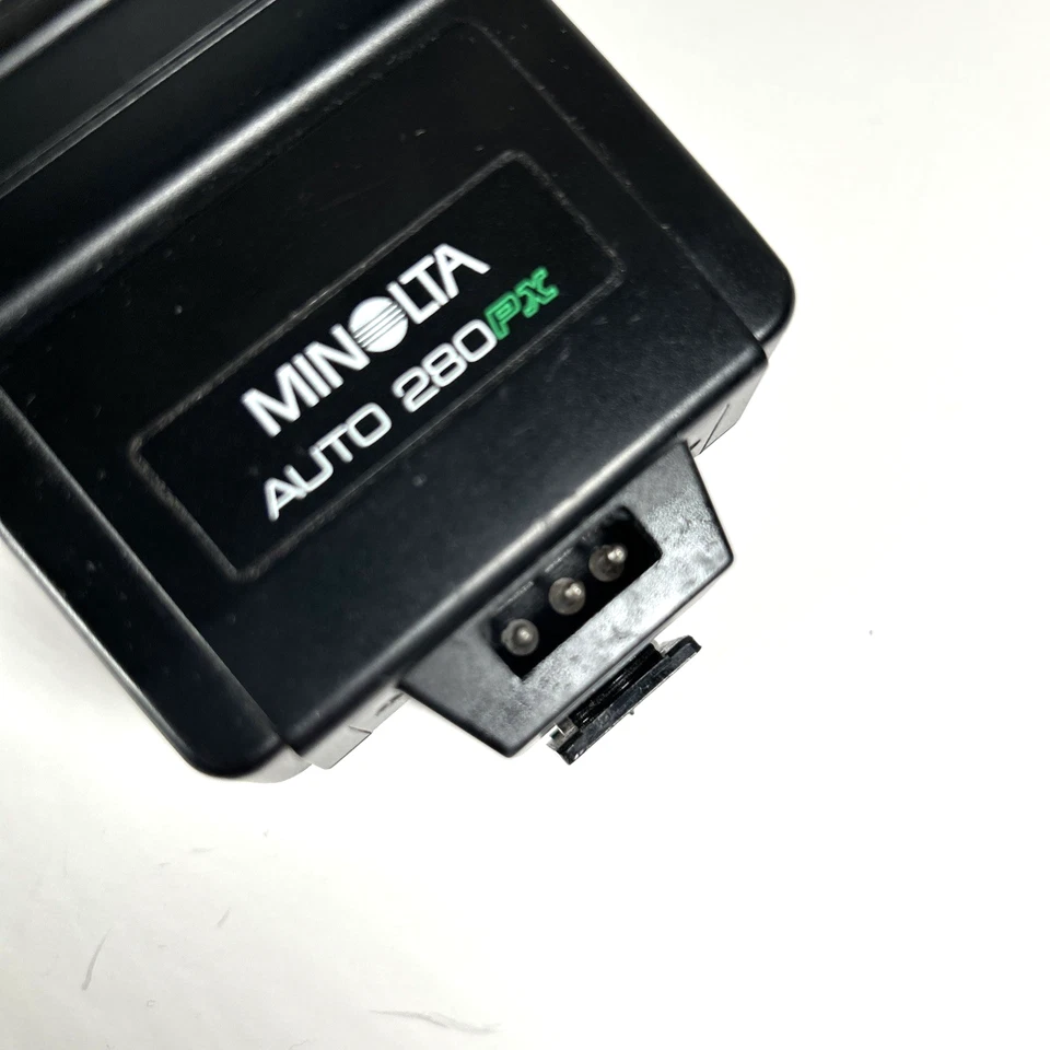 Flash de montaje en zapata Minolta Auto 280 PX para Minolta *Probado, Funciona* Foto 4 de 4