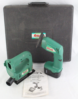 #ad Grizzly Model G8594 Cordless 14.4V Detail Sander amp; Jigsaw w Case UNTESTED $15.00