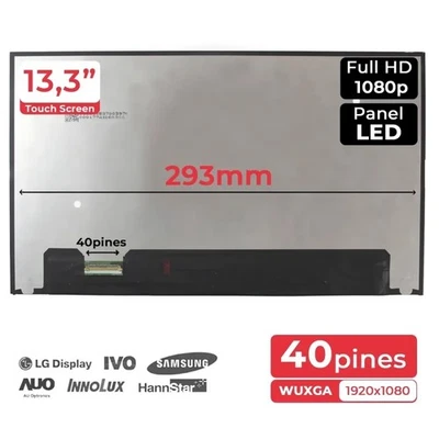 Écran LCD LED 13,3" Pour Ordinateur Portable B133HAK01.4 HW0A HW1A DISPLAY - Photo 1/3